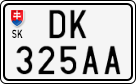 License plate of Slovakia, Motorcycles