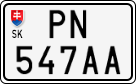 License plate of Slovakia, Motorcycles