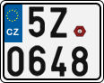 License plate of the Czech Republic, Motorcycles (2001)