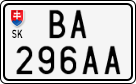 License plate of Slovakia, Motorcycles