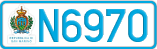 License plate of San Marino, Cars (A1234)