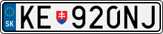 License plate of Slovakia, Cars