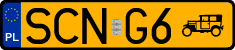 License plates of Poland, Oldtimers