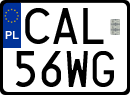 License plates of Poland, Regular car plates