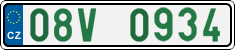 License plate of the Czech Republic, Oldtimers (2001)