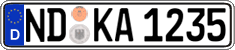 German license plate, Regular plates
