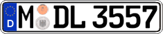 German license plate, Regular plates