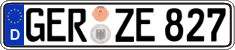 German license plate, Regular plates