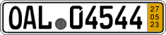 German license plate, Short-term transit plates