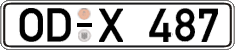 German license plate, Regular plates