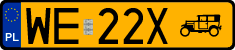 License plates of Poland, Oldtimers