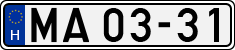license plates of Hungary, National Ambulance Service (1990)