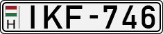 license plates of Hungary, Cars (1990)