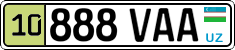 License plate of Uzbekistan, Organizations