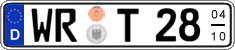 German license plate, Seasonal plates