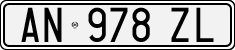 License plate of Italy, Cars (1994 year series)