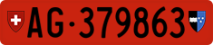License plate of Switzerland, Cars