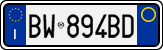 License plate of Italy, Cars (1994 year series)