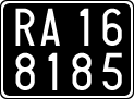 License plate of Italy, Cars (1927 year series)