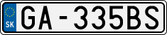 License plate of Slovakia, Cars