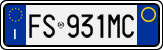 License plate of Italy, Cars (1994 year series)