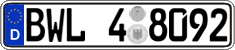 German license plate, Regional authorities