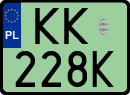 License plates of Poland, Electric vehicles