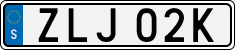 License plate of Sweden, Regular plates
