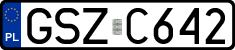 License plates of Poland, Regular car plates