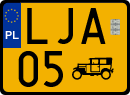 License plates of Poland, Oldtimers
