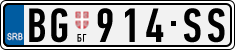 License plate of Serbia, Cars