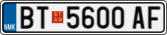 License plate of North Macedonia, Regular plates (2012)