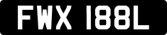 License plate of the United Kingdom, 1963 year system