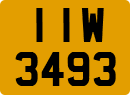 License plate of the United Kingdom, Northern Ireland (1966)
