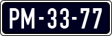 License plate of the Netherlands, Imported oldtimers (cars)