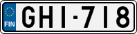 License plate of Finland, Cars
