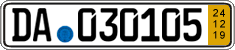 German license plate, Short-term transit plates