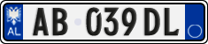License plate of Albania, Cars (2011)