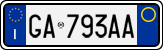 License plate of Italy, Cars (1994 year series)