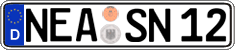 German license plate, Regular plates