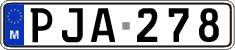 License plate of Malta, Regular plates (ABC 123)