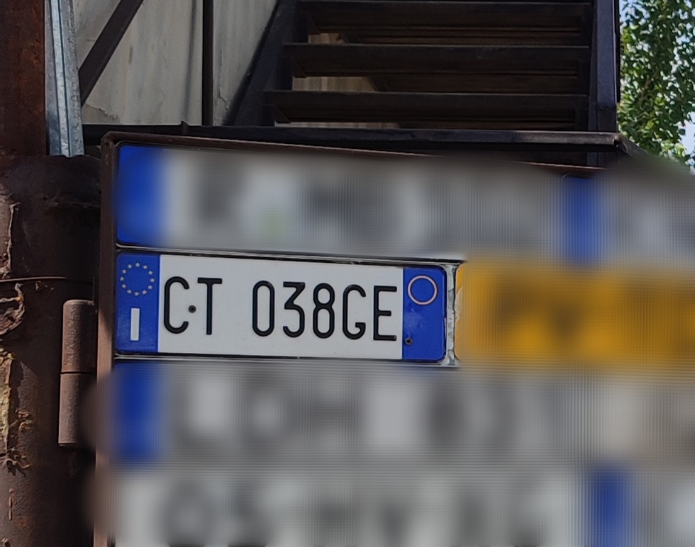 CT 038 GE, License plate without vehicle 