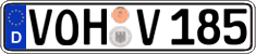 German license plate, Regular plates