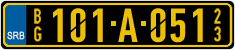 License plate of Serbia, Diplomatic