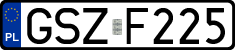 License plates of Poland, Regular car plates