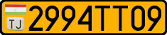 License plate of Tajikistan, Public transport (2009)