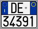 License plate of Italy, Motorcycles (1994 year series)