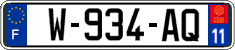 French license plate, SIV (garage)