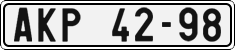 License plate of the Czech Republic, Cars (1960)