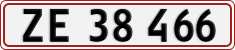 License plate of Denmark, Regular plates